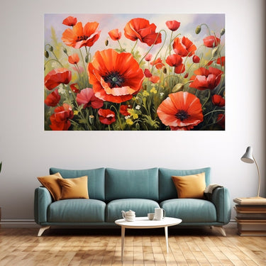 Red Poppies Acrylic Painting